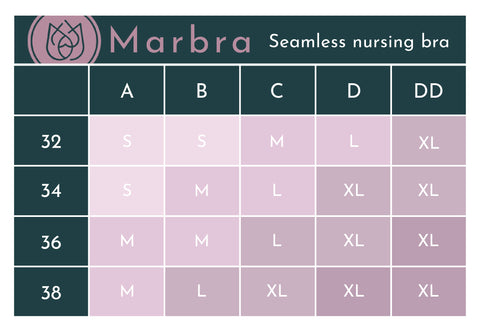 Everyday Seamless Bra Sizing Chart