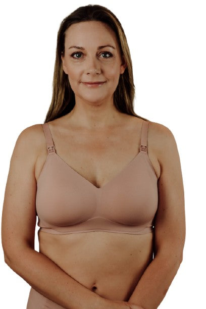 Everyday Seamless Nursing Bra Pink Clay - Nursing Postpartum Bras